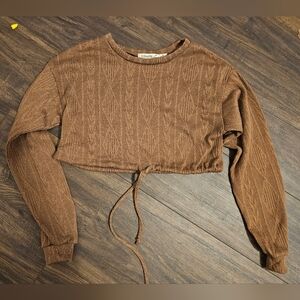 Liberty Love Brown Crop Top